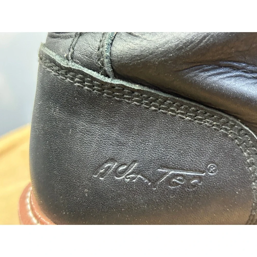 AD-Tec Work Boots Mens 7 Black Leather Kiltie Logger High Top‎ Lug Sole Rugged